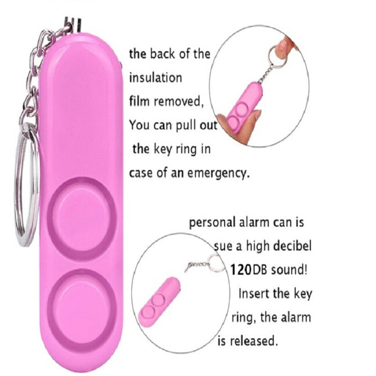 2 PCS 120dB Self Defense Anti-rape Device Dual Speakers Loud Alarm Safety Personal Security Keychain, Random Color Delivery 2 PCS 120dB Self Defense Anti-rape Device Dual Speakers Loud Alarm Safety Personal Security Keychain, Random Color Delivery